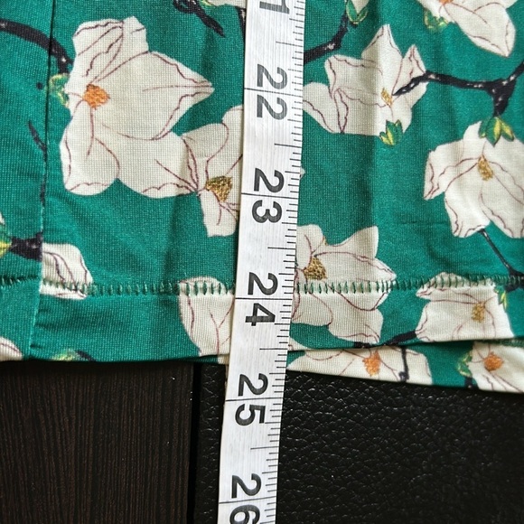 Rag and Bone Sabeen Floral Mockneck Sleeveless Top Green Stretch Slim Fit Sz XS - Picture 14 of 15